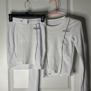 White Long Sleeve Tees Minimalist Style